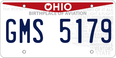 OH license plate GMS5179