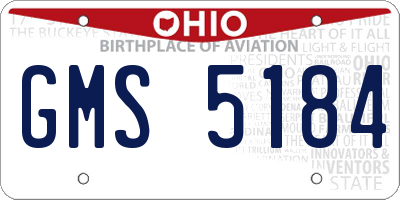 OH license plate GMS5184