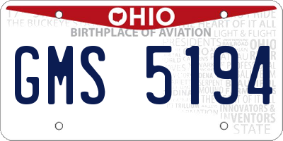 OH license plate GMS5194