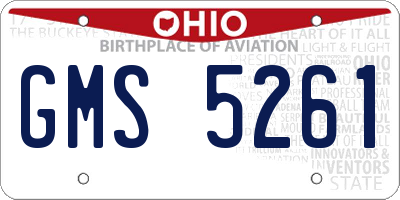 OH license plate GMS5261