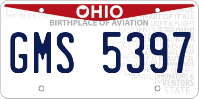 OH license plate GMS5397