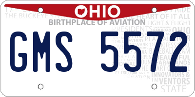 OH license plate GMS5572