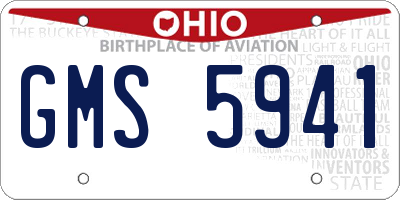 OH license plate GMS5941