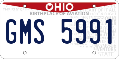 OH license plate GMS5991