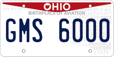 OH license plate GMS6000