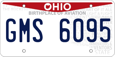 OH license plate GMS6095