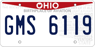 OH license plate GMS6119