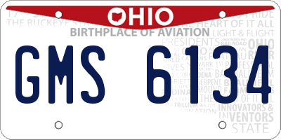 OH license plate GMS6134