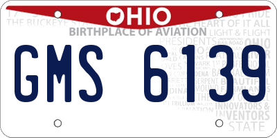 OH license plate GMS6139