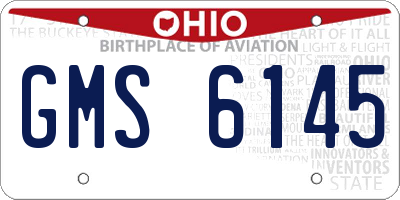 OH license plate GMS6145