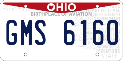 OH license plate GMS6160
