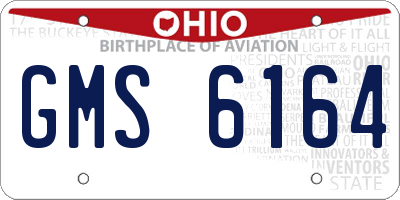 OH license plate GMS6164
