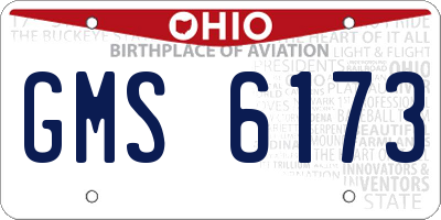 OH license plate GMS6173
