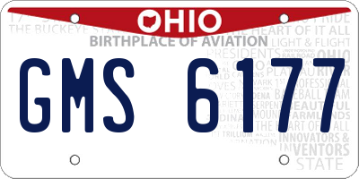 OH license plate GMS6177