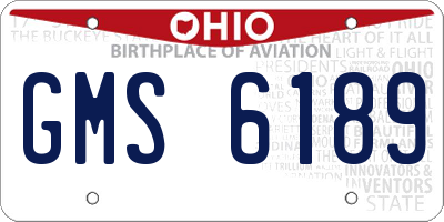 OH license plate GMS6189