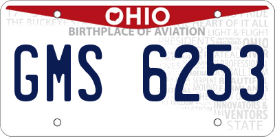 OH license plate GMS6253