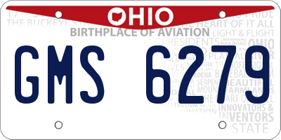 OH license plate GMS6279