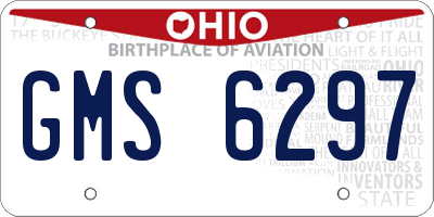 OH license plate GMS6297