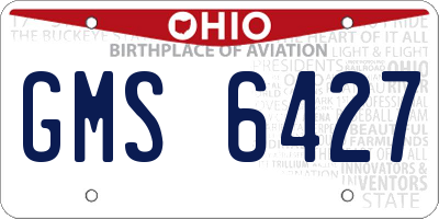 OH license plate GMS6427