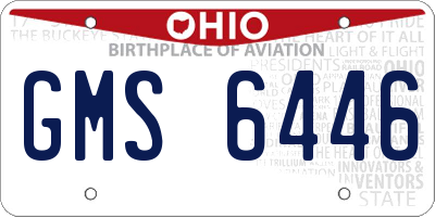 OH license plate GMS6446
