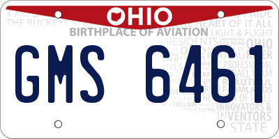 OH license plate GMS6461