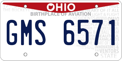 OH license plate GMS6571