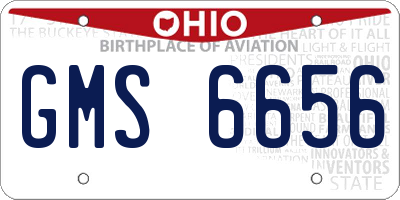 OH license plate GMS6656