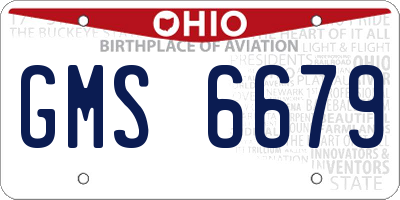 OH license plate GMS6679