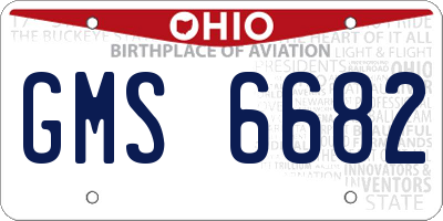 OH license plate GMS6682