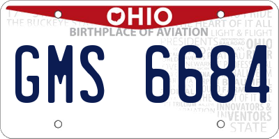 OH license plate GMS6684
