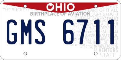 OH license plate GMS6711