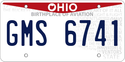 OH license plate GMS6741