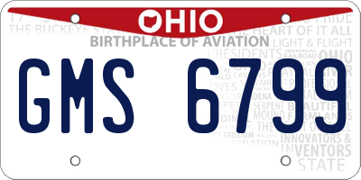 OH license plate GMS6799