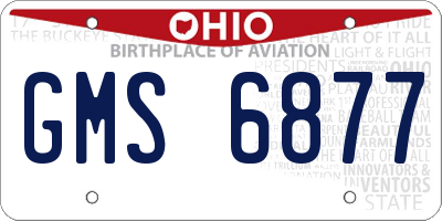 OH license plate GMS6877