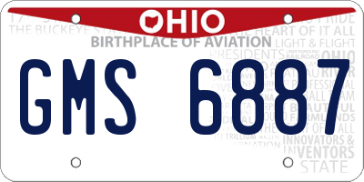 OH license plate GMS6887