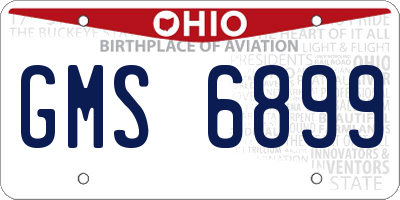 OH license plate GMS6899