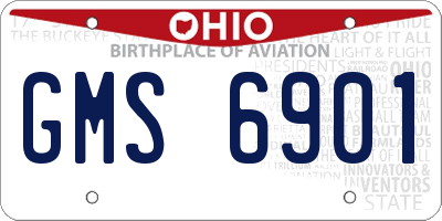 OH license plate GMS6901