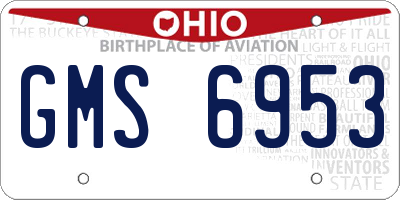 OH license plate GMS6953