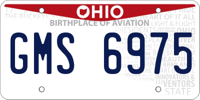 OH license plate GMS6975