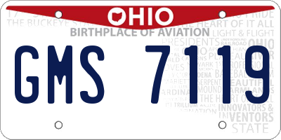 OH license plate GMS7119