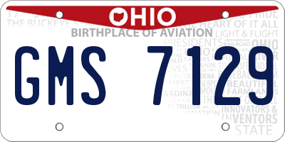 OH license plate GMS7129