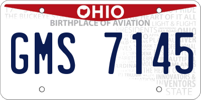 OH license plate GMS7145