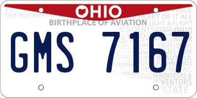 OH license plate GMS7167