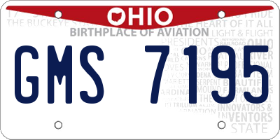 OH license plate GMS7195