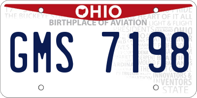 OH license plate GMS7198