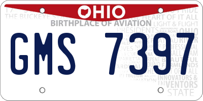 OH license plate GMS7397