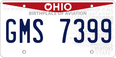 OH license plate GMS7399