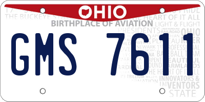 OH license plate GMS7611