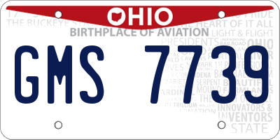 OH license plate GMS7739