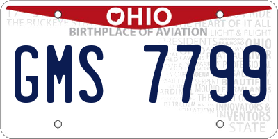 OH license plate GMS7799